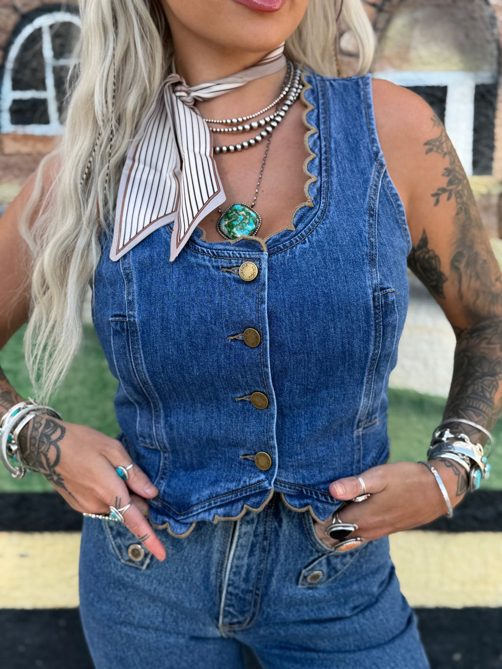The Scalloped Spur Vest