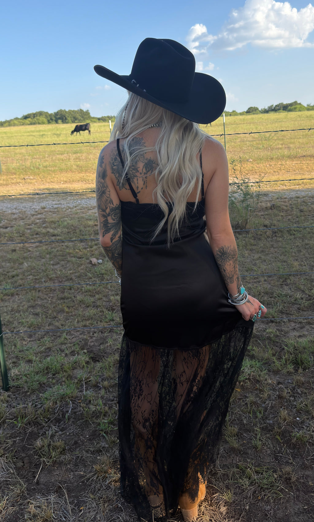 Midnight Lace Maxi Dress