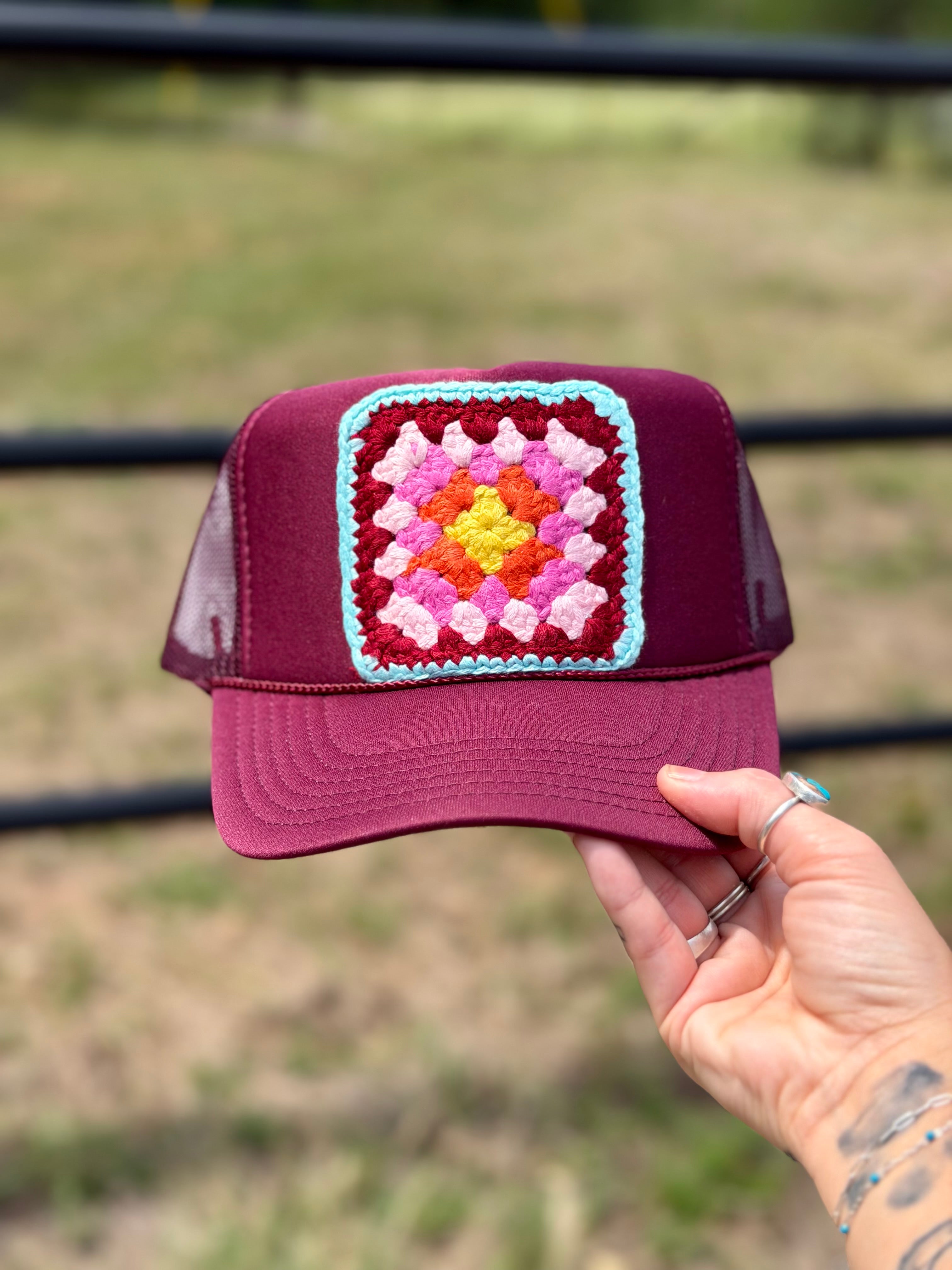 Prairie Patch Hat- Maroon
