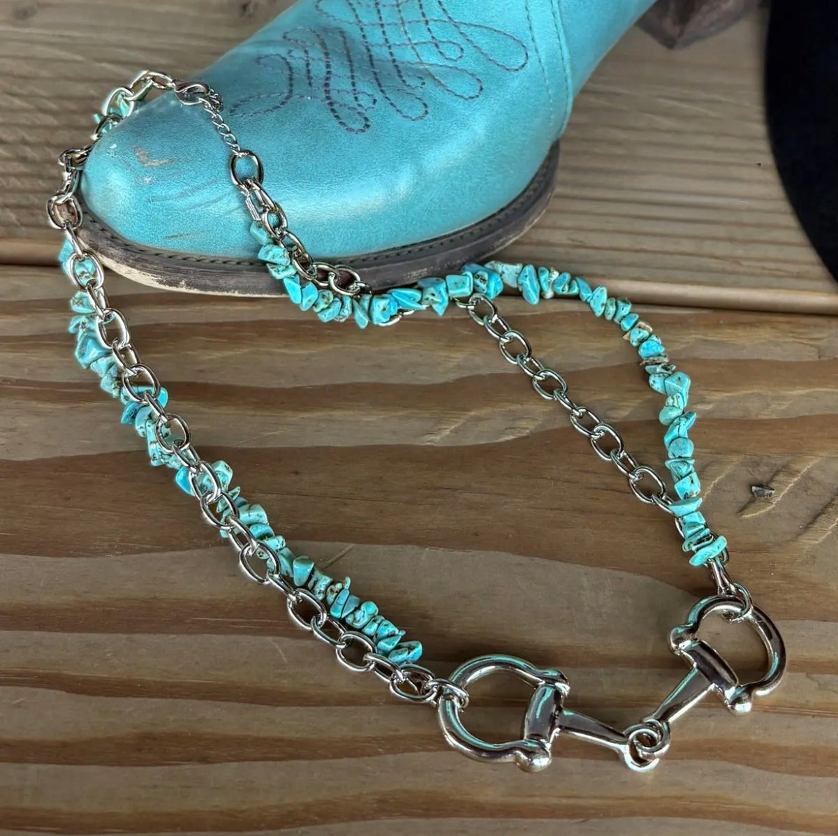 Turquoise Tack Necklace