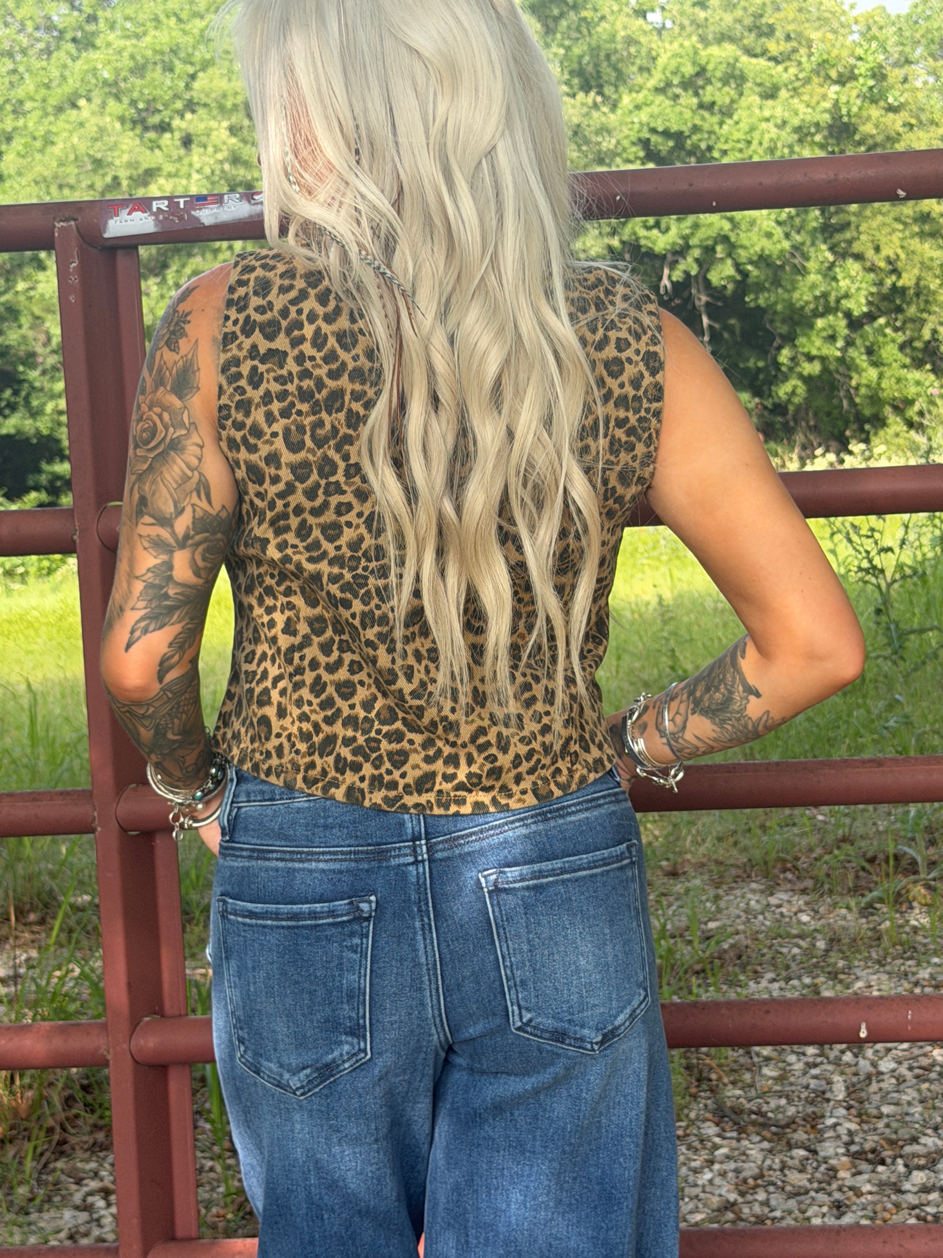The Rebel Leopard Print Vest