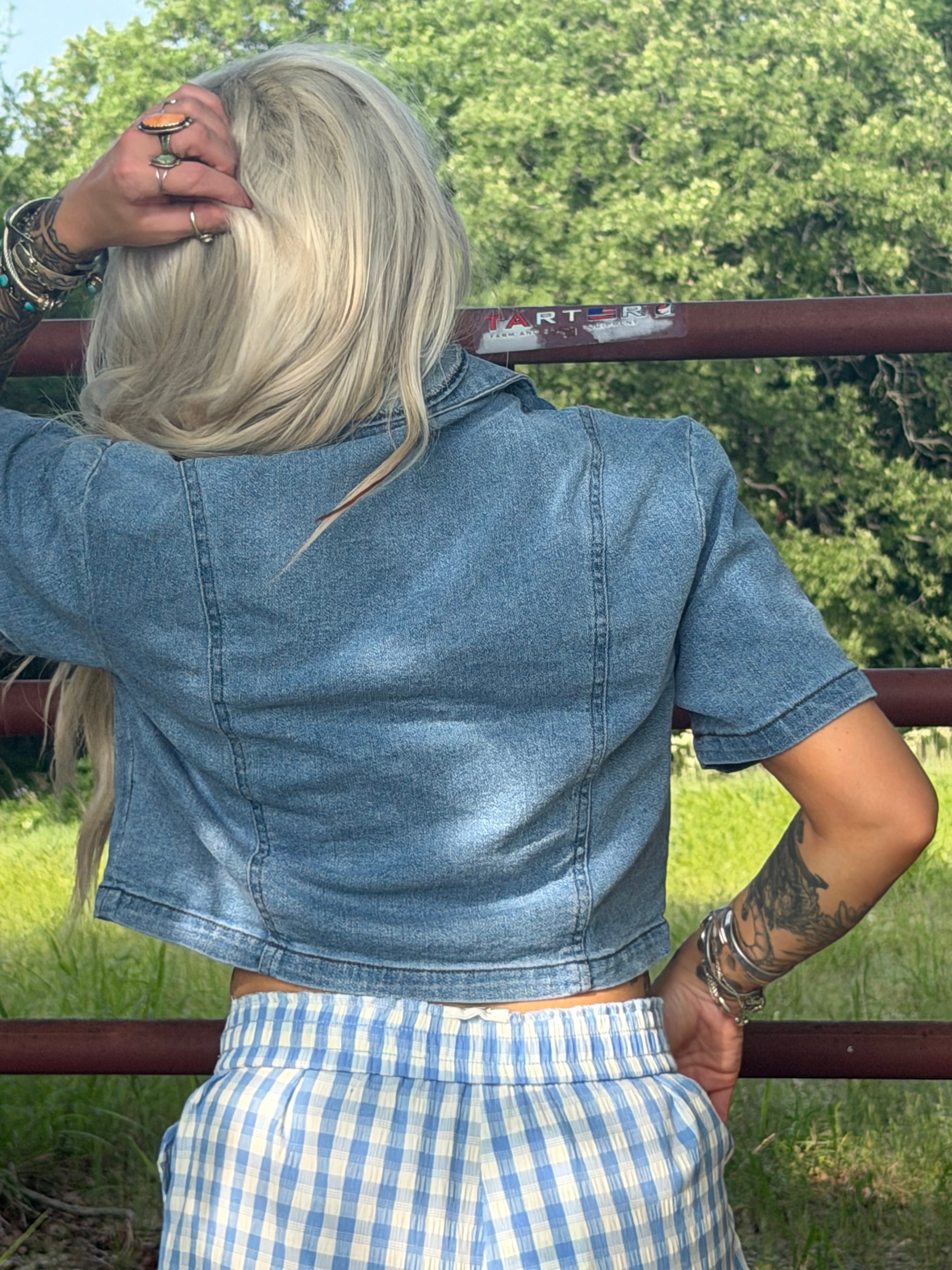 The Denim Darling Crop